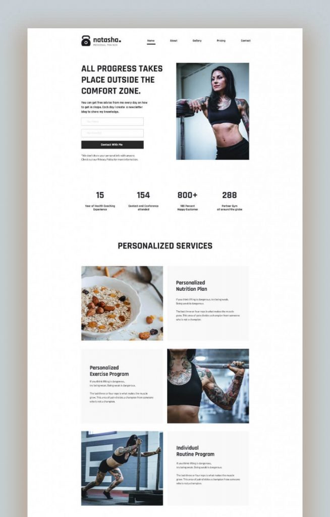 Introducing Free Fitness Trainer Website Template Kit For Mighty Addons Pro