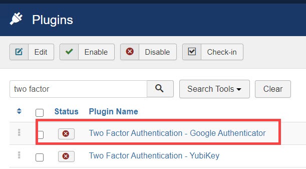 How to Enable Two Factor Authentication in Joomla