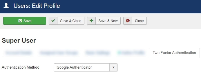 How to Enable Two Factor Authentication in Joomla