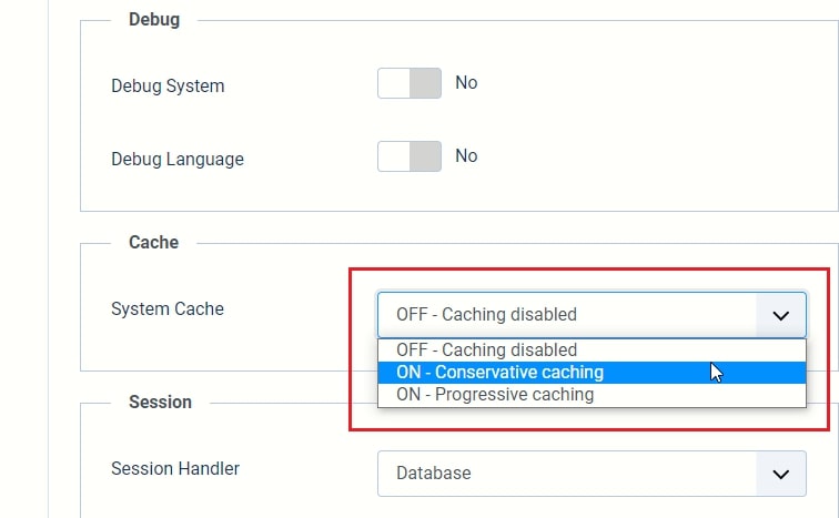 How to Enable Cache in Joomla 4?