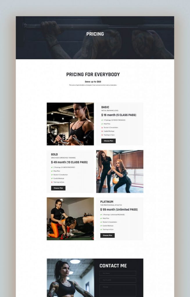 Introducing Free Fitness Trainer Website Template Kit For JD Builder Pro