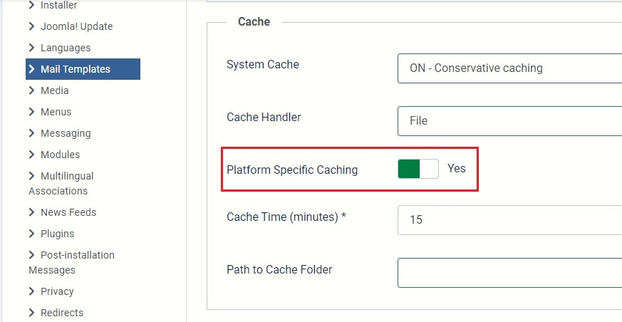 How to Enable Cache in Joomla 4?