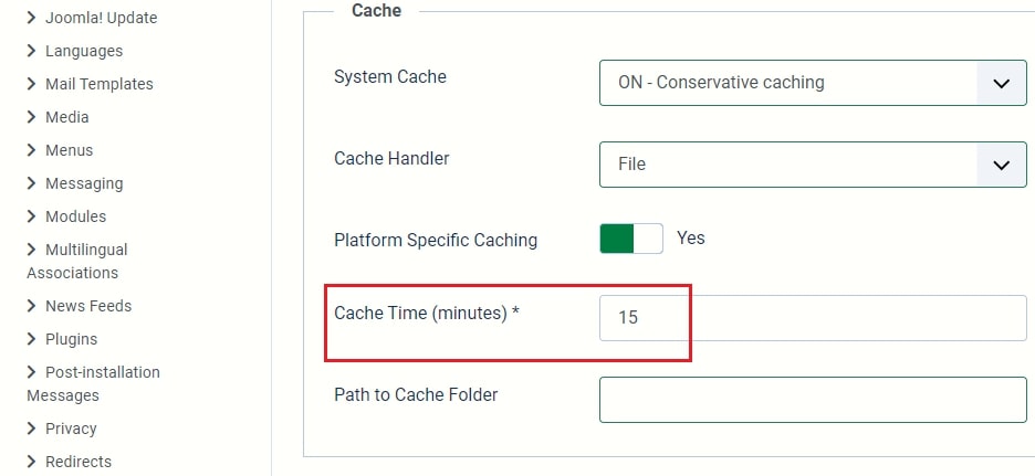 How to Enable Cache in Joomla 4?